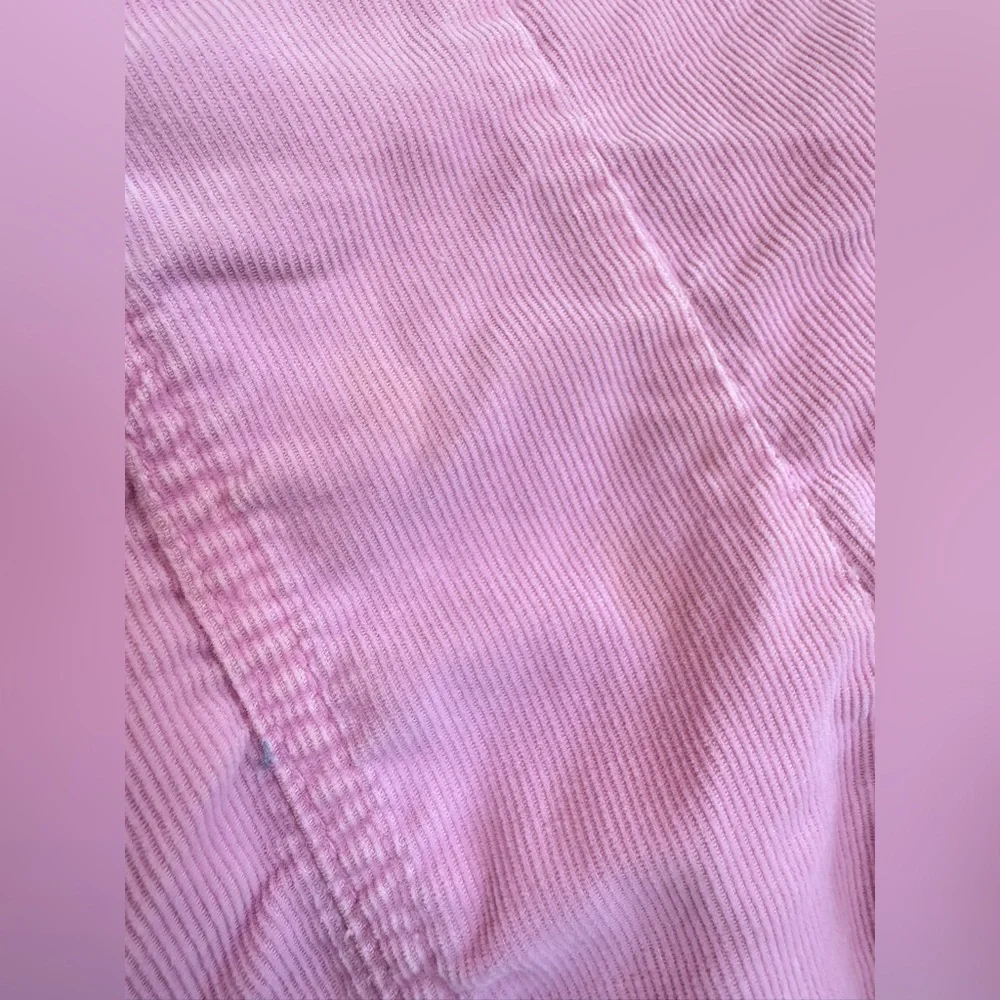 Vintage 90s Osh Kosh B'Gosh Girls Pink Overalls Elephant Corduroy USA Size 24 M